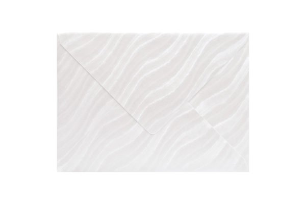 Φάκελος 16x22 επιχρισμένο μεταλλικό λευκό σχέδιο κύμα onda