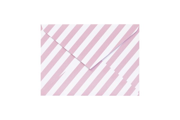 Φάκελος 13,3x18,3 λείο ροζ ρίγα