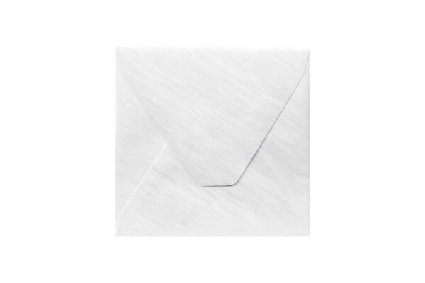 Φάκελος 15,6x15,6 επιχρισμένο μεταλλικό λευκό γραμμωτό silk